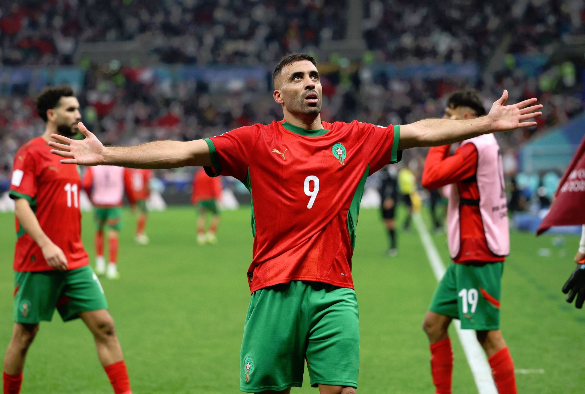 نهاية الشوط الأول الإضافي. الأردن 2 3 المغرب #الأردن_المغرب 