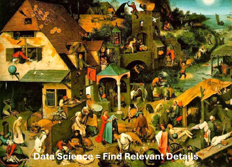 Jan_Eite's tweet photo. @ASMLcompany Tweet 7 (Bruegel Proverbs) 7/9:
Netherlandish Proverbs by Pieter Bruegel the Elder. Amida seaof details, spot what's relevant. Data Science = Find Relevant Details. #DataScience https://t.co/WU4LFLUZ00