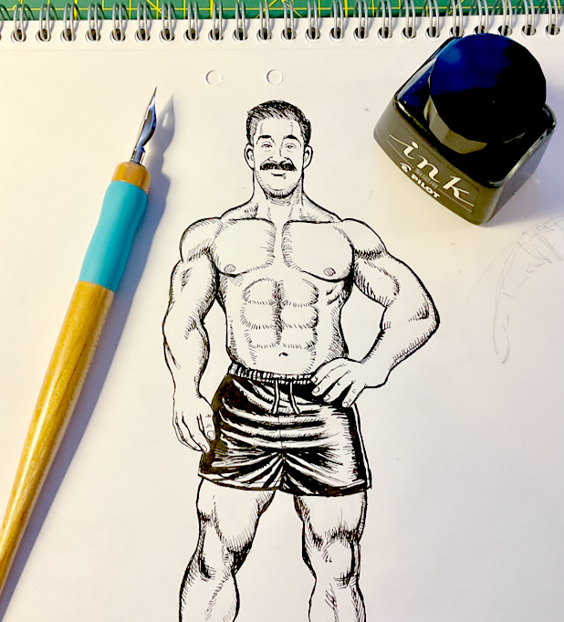 ThommyElfving's tweet photo. Ink + anatomy practice. #traditionalart https://t.co/0c6mp9iwbO
