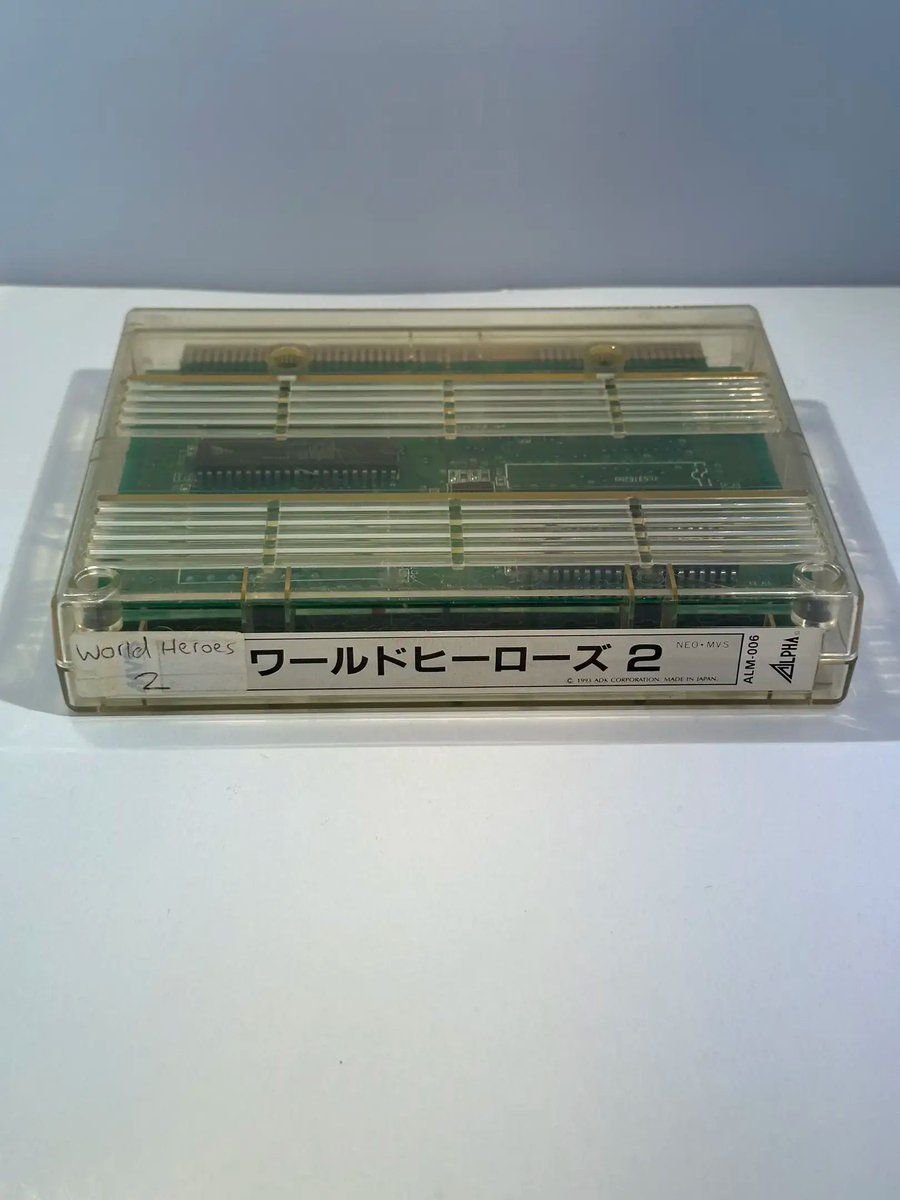 SumthingsRetro's tweet image. New sale: World Heroes 2 - Translucent cartrdige (Neo Geo MVS - JP) (A$100.00) by coinfeeder.
sumthings.com/games/92/sales…
#games #retrogaming