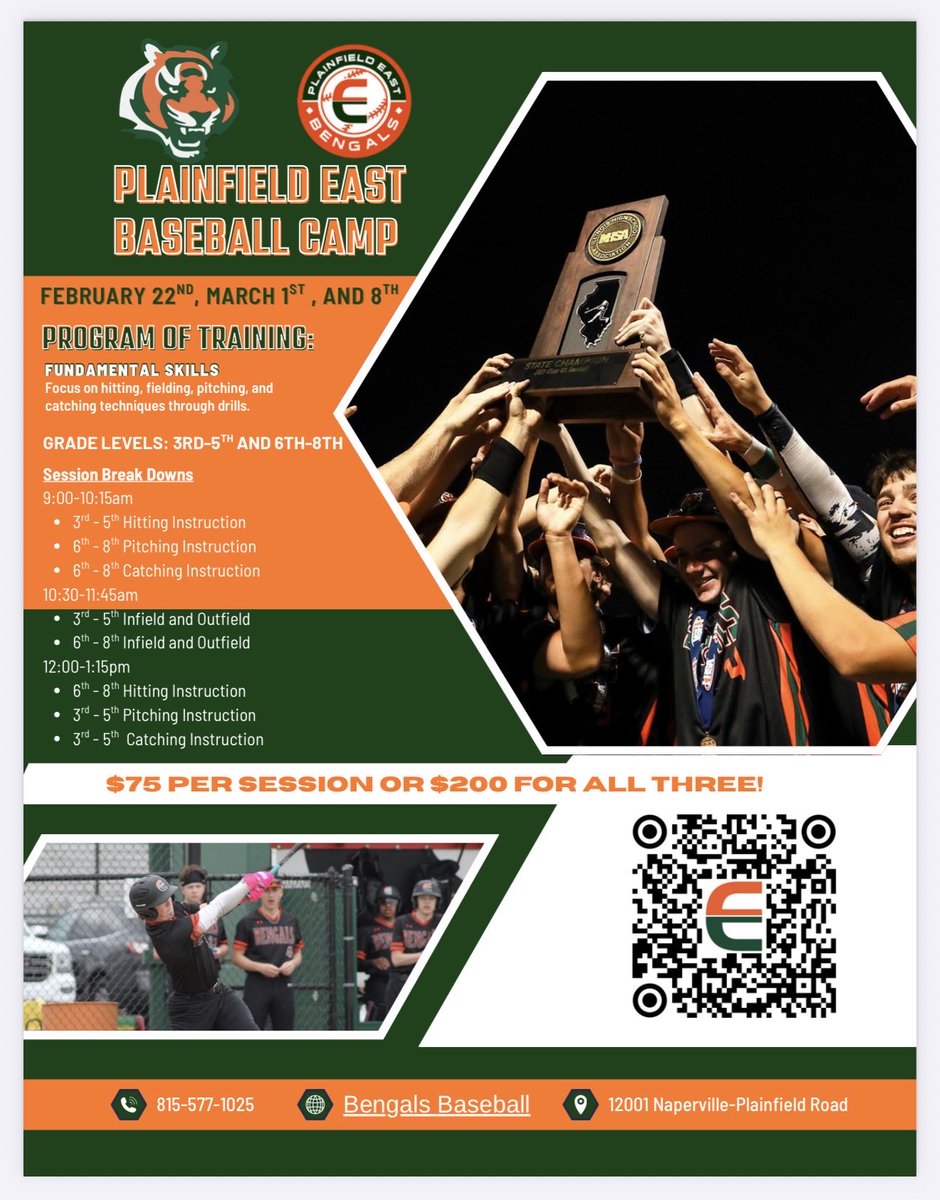 pehsbaseball's tweet photo. Great opportunity to sharpen your skills! #BengalPride https://t.co/Af9ZD4Hif7