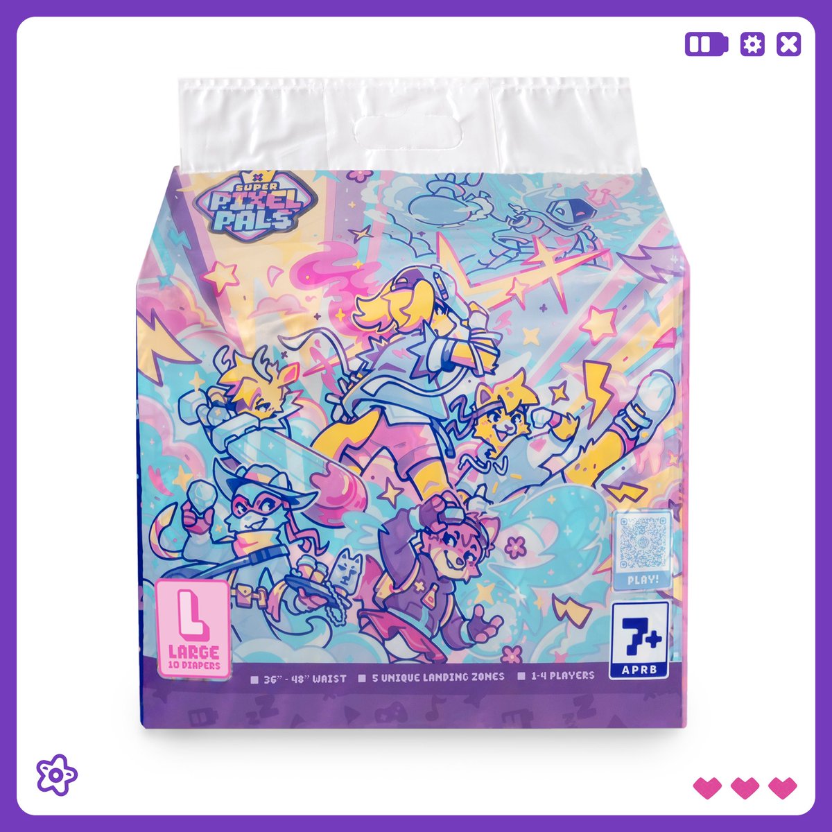 QTL7's tweet image. I just received Super Pixel Pals Plastic-Backed Diapers | Large / Bag (10 Diapers) from Anonymous via Throne. Thank you! throne.com/qtl7 #Wishlist #Throne