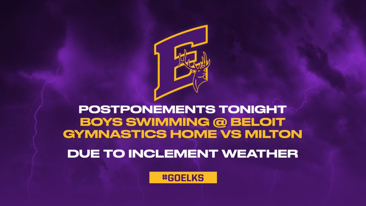 Elks postponements for tonight.  #goelks