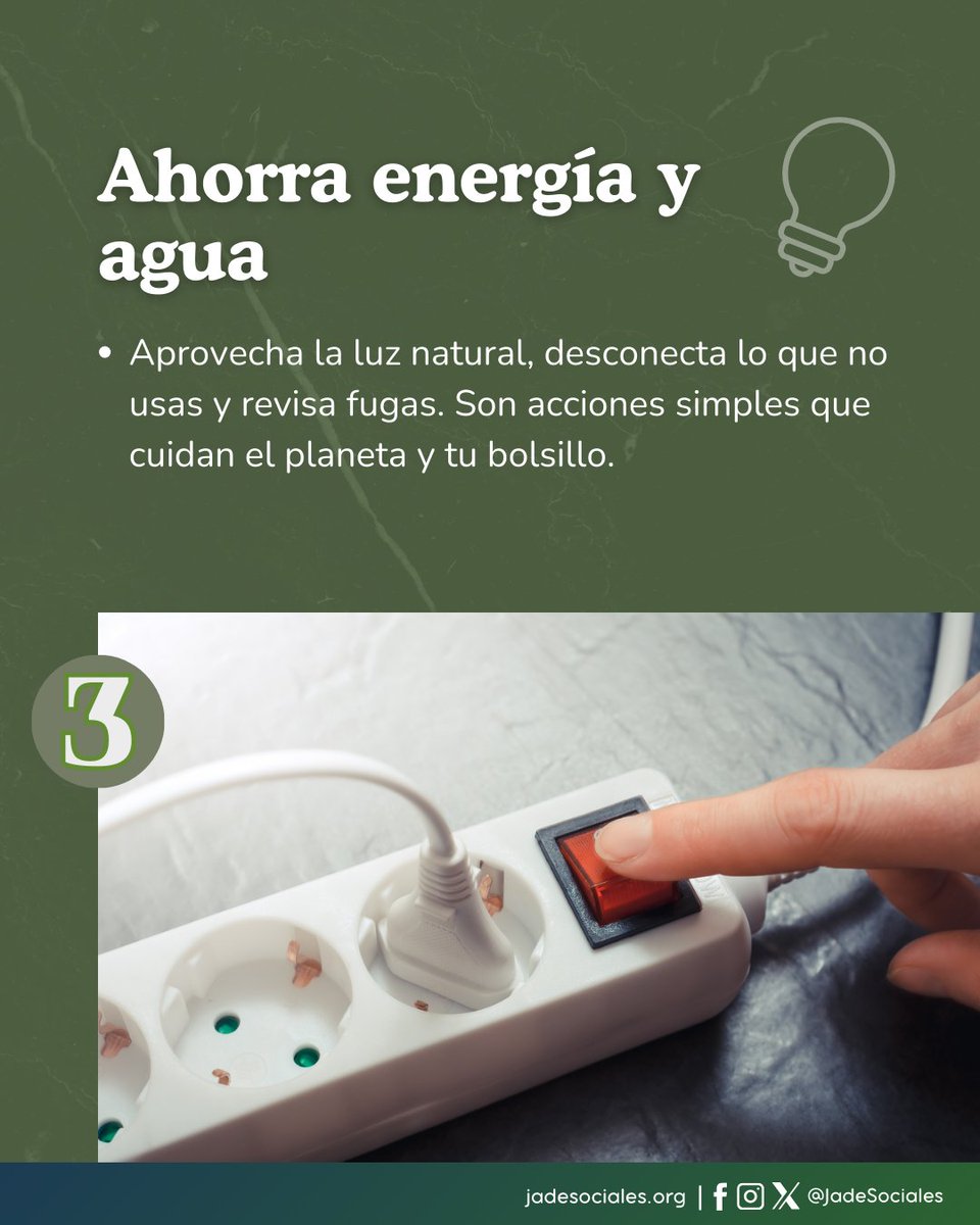 ¡Conoce cómo tener un 2026 más sostenible!
Este año, elige hábitos que sumen al bienestar de tu comunidad y del planeta. 💚#Sostenibilidad #2026 #CuidadoAmbiental #ConsumoResponsable #JadeSociales