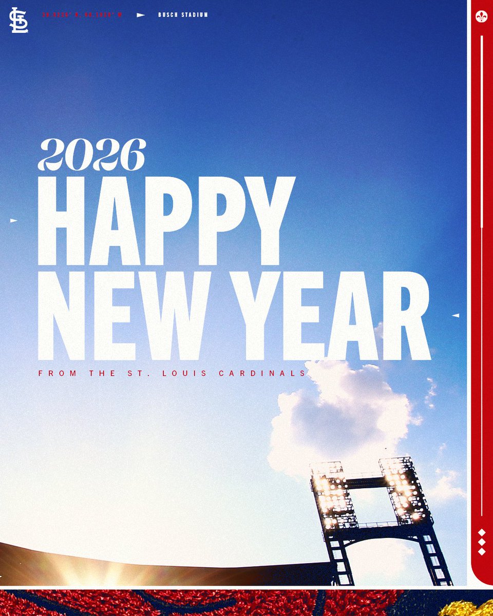 Happy New Year, Cardinals fans! We can't wait to see you at the ballpark in 2026! 🎆