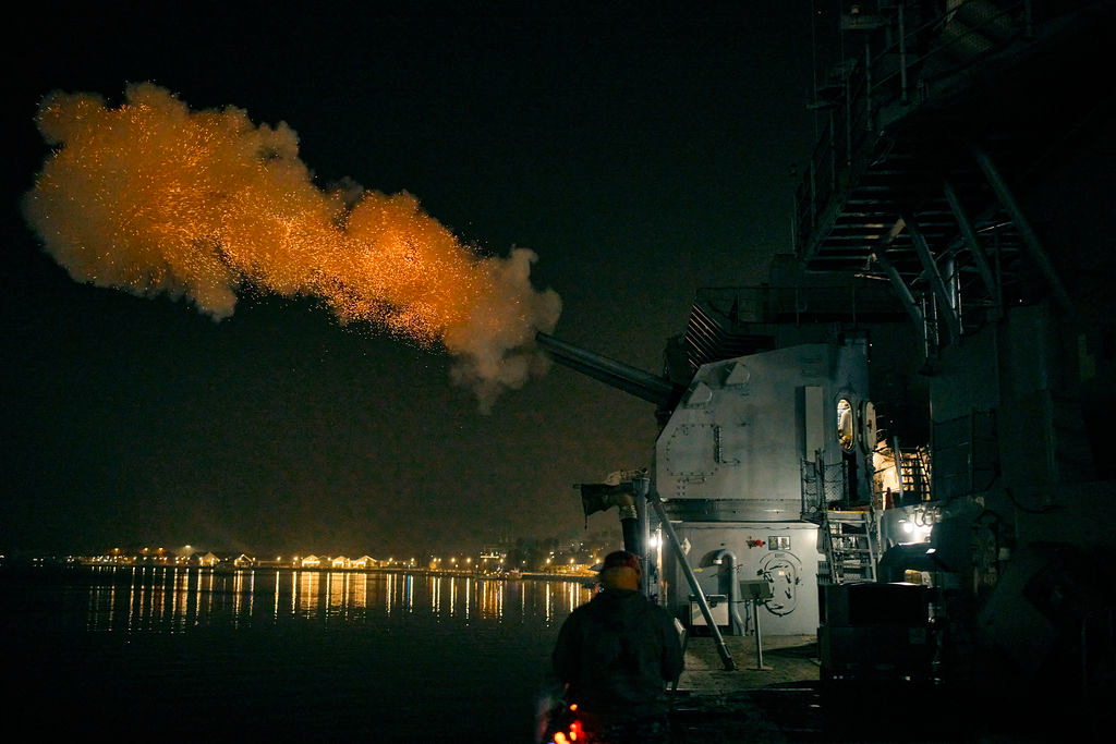 Castelion's tweet photo. Last week, we took a moment to gather aboard the USS Iowa to celebrate the holidays and reflect on what this team has accomplished in 2025. 

We moved from development into sustained flight testing, raised $350M for scaled production, and showed what disciplined urgency looks like when it matters. This team is rising to the occasion at a crucial time for our country.

We might be desert rats, but we clean up well!