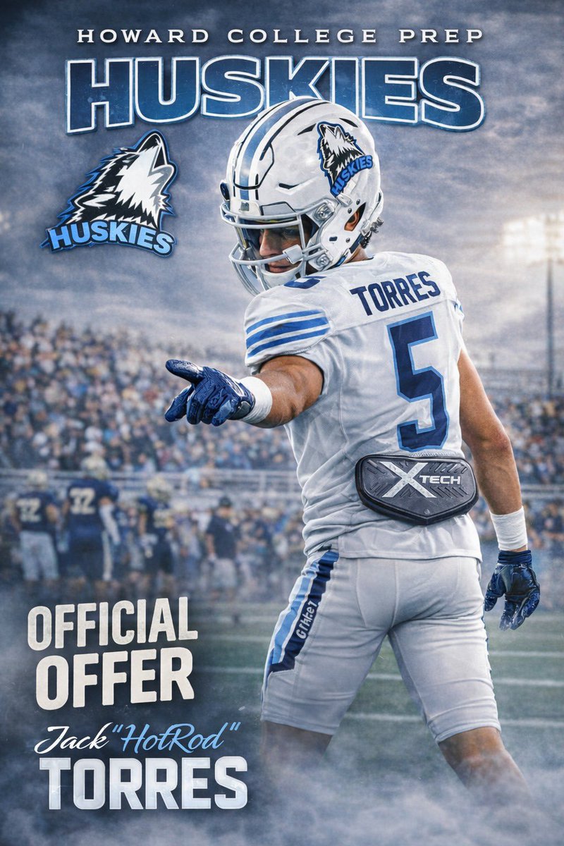 jack5daniel's tweet photo. Grateful for my 4th offer. Thank you to @CoachVegaVSR , @coachhoward22w , @CoachLahmeyer , and the @HowardHuskies1 . Means a lot to me and my family. 

@CoachEPLA https://t.co/v87ulaXzXc