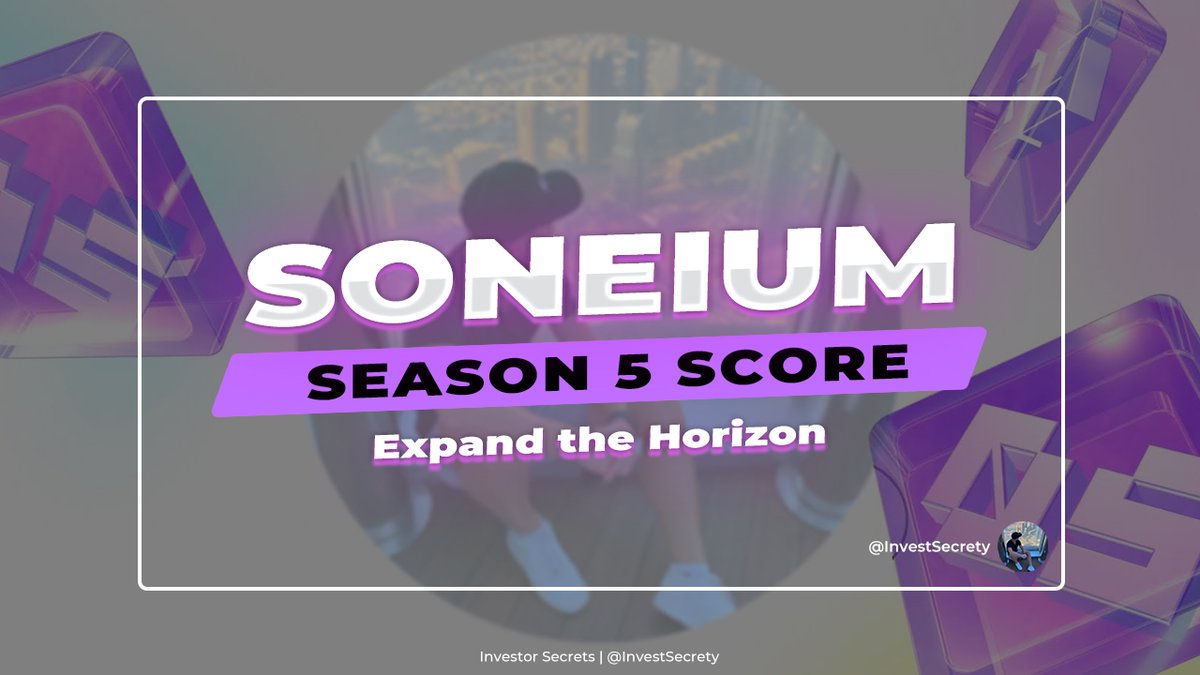 ⚡️ Soneium Score - Season 5 is Live!

<a href="/soneium/">Soneium 💿</a> is a Layer 2 by Sony’s Block Solutions Labs. Built on the OP Stack &amp; Superchain, it’s EVM-compatible, scalable &amp; dev-friendly. Connecting Web3 - internet services, lowering fees &amp; unlocking creativity

Soneium Score Season 4 ended