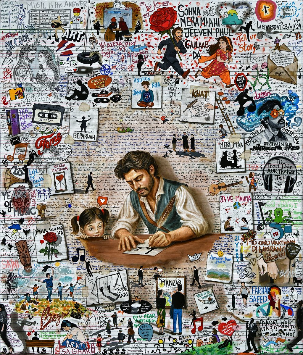 PageNo70's tweet photo. Farhan said #KhatTheAlbum is v personal to him, &amp; with each song we see it,
In music, lyrics &amp; mvs
It's all abt @farhan_saeed as a person &amp; as an artist
#Khat is his sound &amp; mv was abt him &amp; his band
#Manzar is all abt his wife Urwa
What side of him will we get next?
#FarhanSaeed https://t.co/5vGIb9Tihf