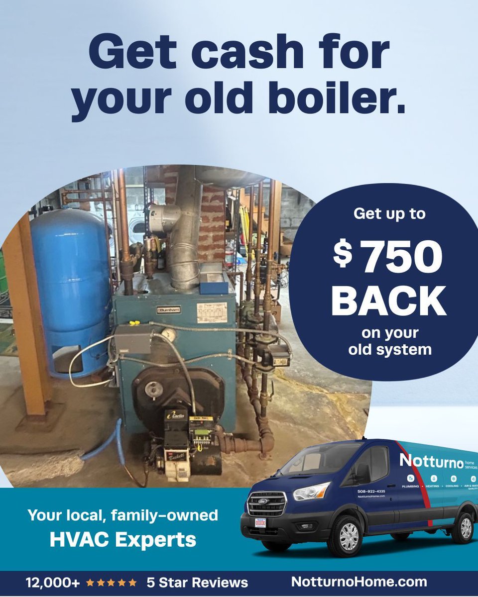 NotturnoHome's tweet image. This aging system burned more fuel, heated less efficiently, and was prone to breakdowns, so we gave it an upgrade. To see how you can get up to $750 cash back on your old system, visit notturnohome.com/coupons/.

#CompleteHomeComfortCompany #NotturnoHomeServices #AC