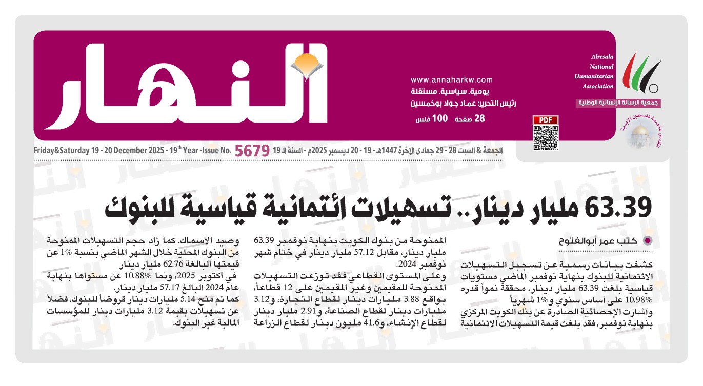 63.39 مليار دينار.. تسهيلات ائتمانية قياسية للبنوك 