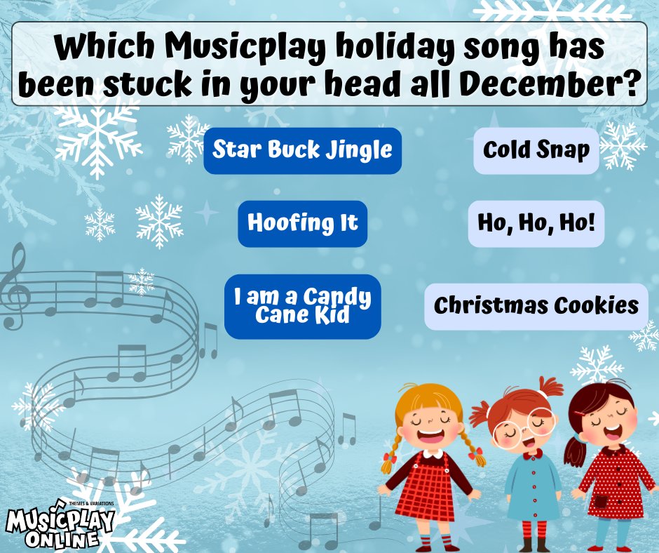 Be honest…🎄
Which Musicplay holiday song has been living in your head rent-free this December? 

Tell us your pick!👇🎶

#musicplay #musiced #musicplayonline