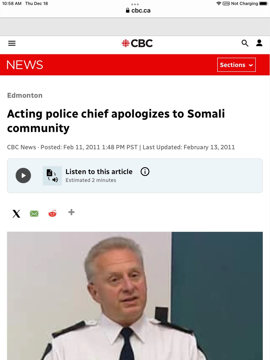 Olruminator's tweet image. Edmonton Somalis cry “racism”. Chief homicide investigator fired for claiming only one witness among dozens of Somalis came forward. Is Edmonton “Minnesota Two”?  A story from 2011.