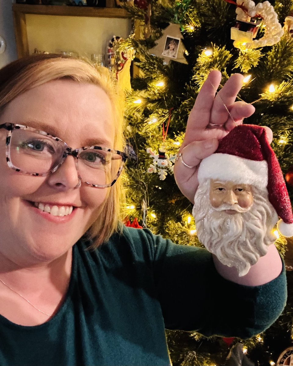 Director of Human Resources Amber Tarbet (Oklahoma City) got a Santa ornament from her Secret Santa! 🎅 

"I LOVE the vintage look to him ♥️," she said. 

#holidayfun #secretsanta #ornamentexchange #tistheseason