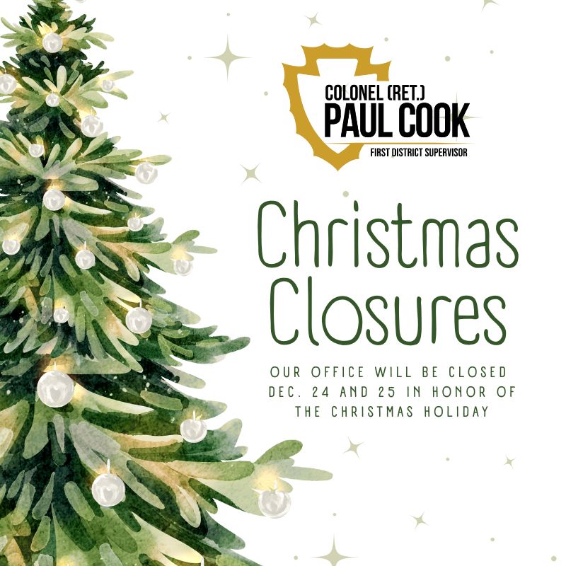 Please note that our office will be closed Dec. 24 &amp; 25 in observance of the Christmas holiday.