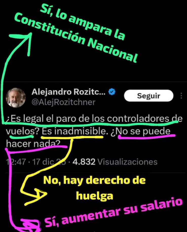 El que respondió de esta forma el posteo del intelectual libertario es un genio.