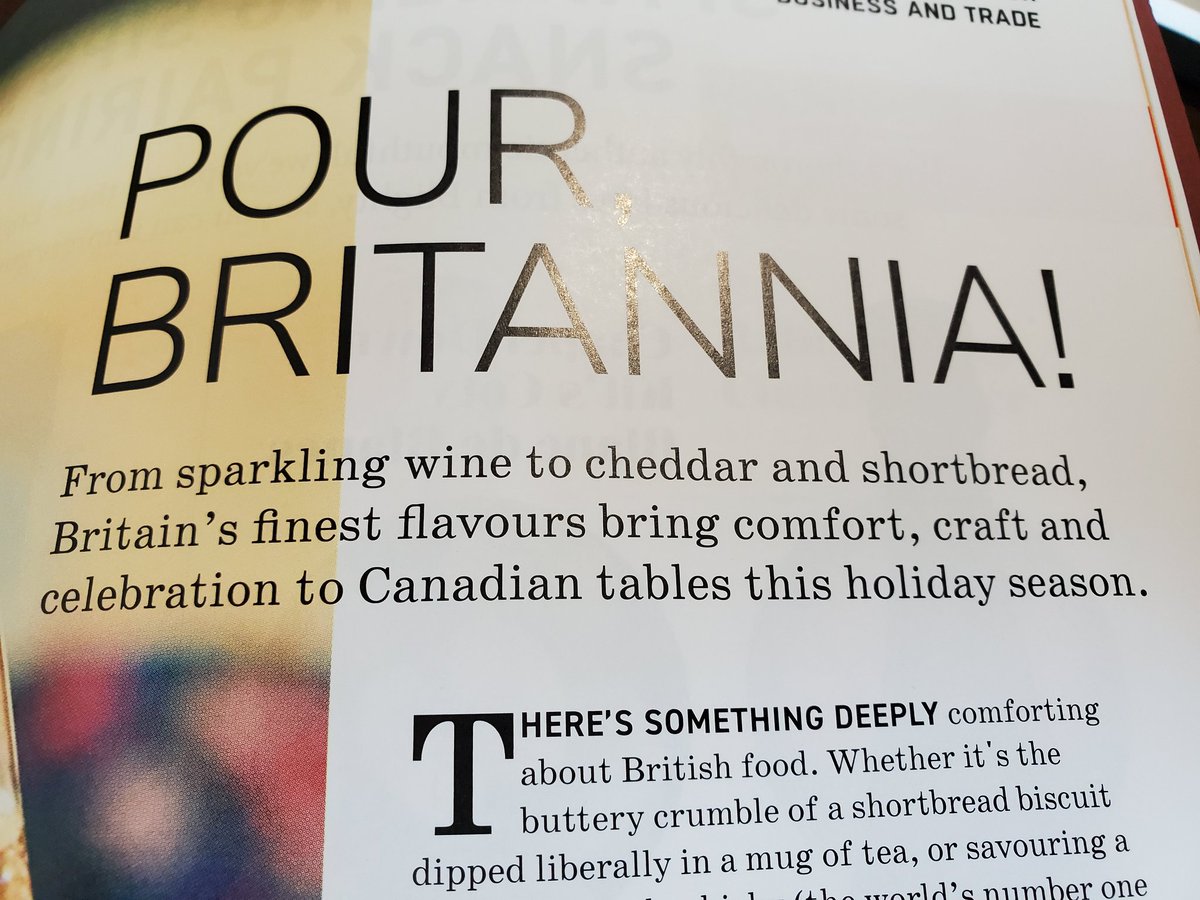 BritsInToronto's tweet image. Focus on British food and drink in current issue of @foodismTO