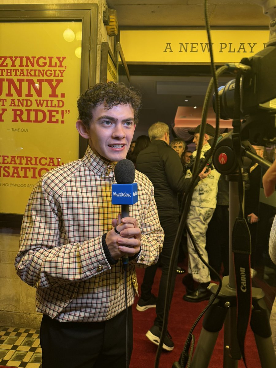 WhatsOnStage's tweet image. Catching up with Joe Locke and Ruaridh Mollica! ✨