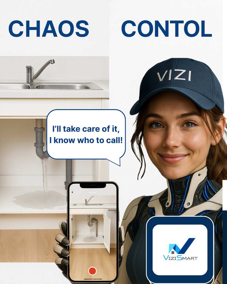 ViziSmart's tweet image. A leak shouldn’t create chaos.
Vizi captures it → logs it → alerts your team automatically.

Less chasing. More clarity. Complete trust.

Try it free → ViziSmart.com

#ViziSmart #PropTech #PropertyOps