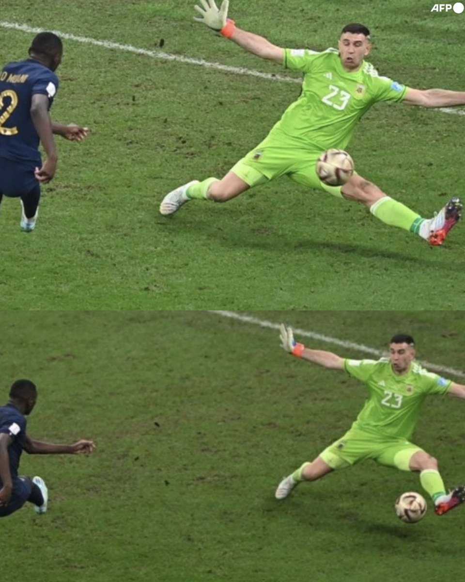 Hoy hace exactamente 3 años, El Dibu Martínez protagonizó la ATAJADA MÁS DECISIVA DE LA HISTORIA. Justo en el último minuto del tiempo extra de la final del Mundial de Qatar 2022, el guardián argentino sacó su pie salvador para evitar la que hubiera sido la mayor remontada de