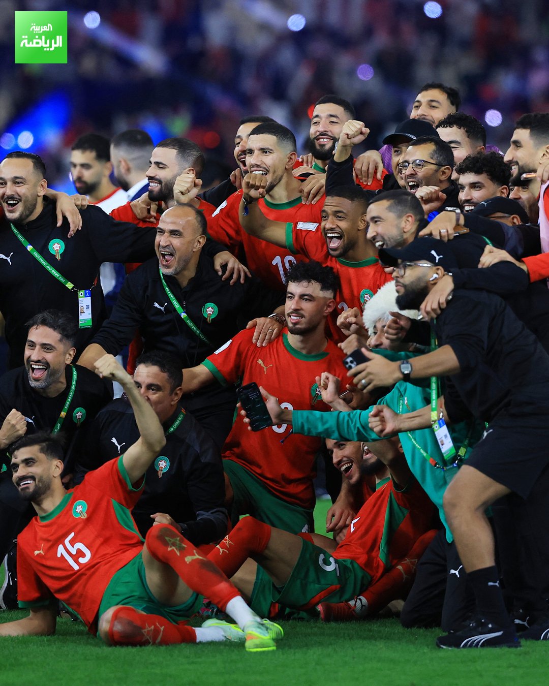 احتفالات أسود الأطلس أبطال كأس العرب 