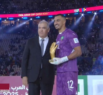 <strong>حارس مرمى المغرب المهدي بن عبيد أفضل حارس في بطولة كأس العرب 2025</strong>