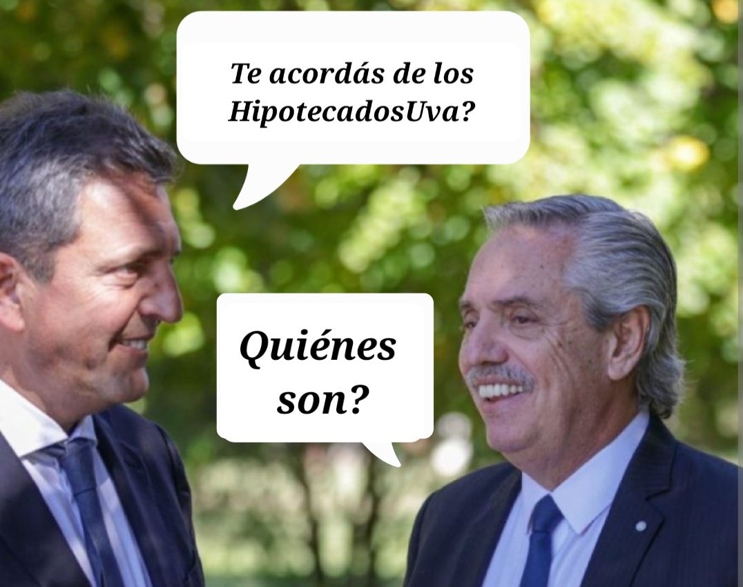 <a href="/MalenaGalmarini/">Malena Galmarini</a> <a href="/maurocolagreco/">Mauro Colagreco</a> Y tamb necesita políticos q dejen d mentir. Y vos <a href="/MalenaGalmarini/">Malena Galmarini</a> y <a href="/SergioMassa/">Sergio Massa</a> no serían el ejemplo. A <a href="/hipotecadosuva/">@HipotecadosUVANacional</a> nos usaron y dejaron tirados. Hoy hay flias en instancia d ejecución. 
<a href="/ditulliojuli/">Juliana di Tullio</a> <a href="/wadodecorrido/">Wado de Pedro 🇦🇷</a> <a href="/marianorecalde/">Mariano Recalde</a> <a href="/StefaniaCoraOK/">Stefanía Cora</a>