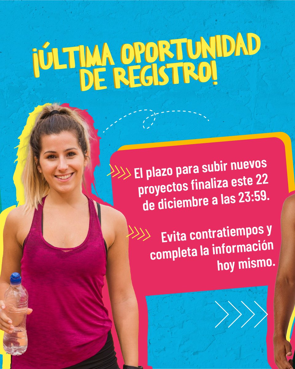 DeporteEc's tweet photo. 📢Si tienes un proyecto deportivo, asegúrate de cumplir con los plazos del #IncentivoTributario:
✅Nuevos proyectos: Tienes hasta el 22 de diciembre (23:59) para postular.
✅Proyectos en curso: El plazo para completar documentación vence el 30 de diciembre.
🇪🇨#ElNuevoEcuador https://t.co/7K14G00u9E