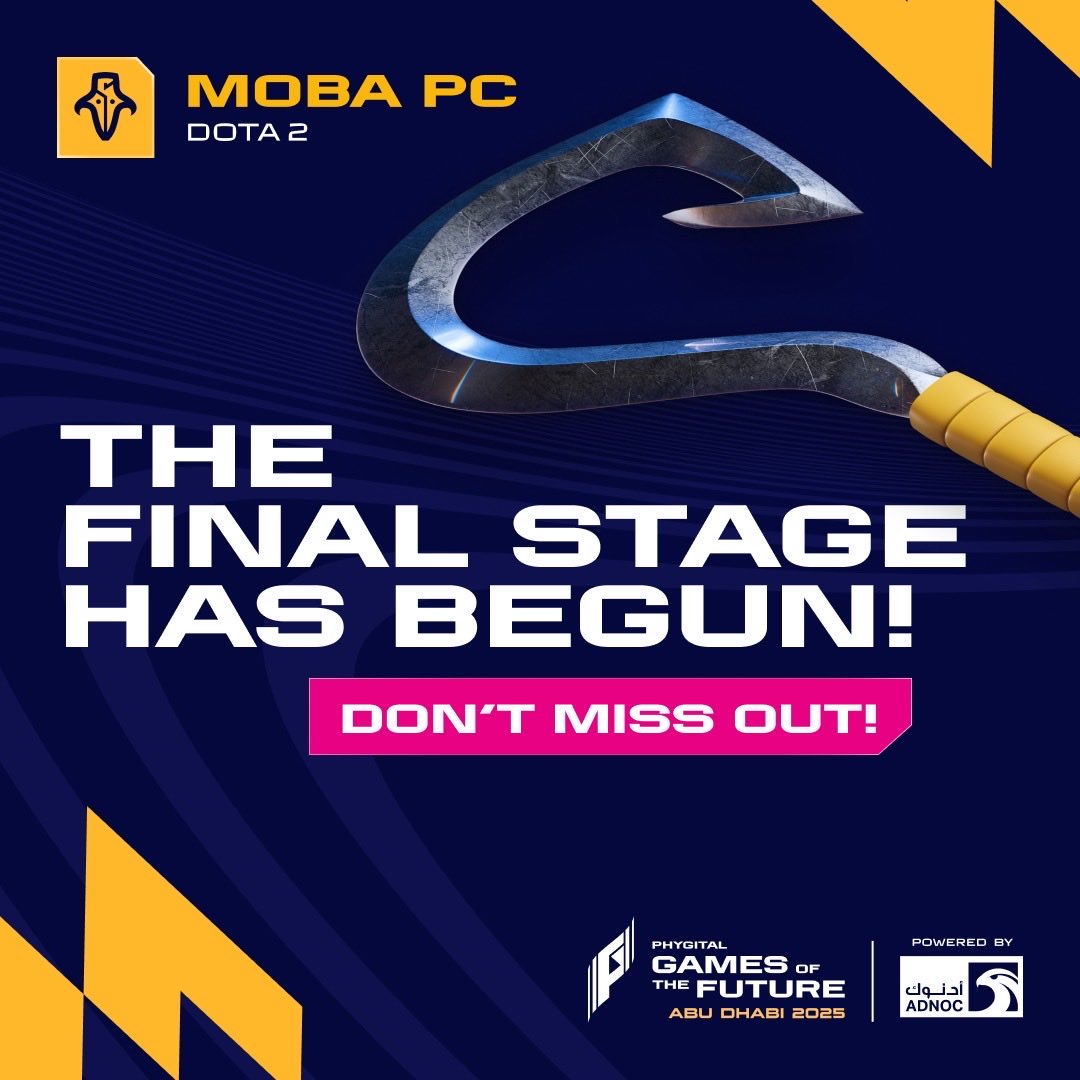 GOTF Abu Dhabi 2025 powered by ADNOC finals are coming! 💥
Top teams battle for the title on Dec 19 — don’t miss it!

Live: bit.ly/3MBakzx 
Updates: abudhabi2025.gofuture.games/en/