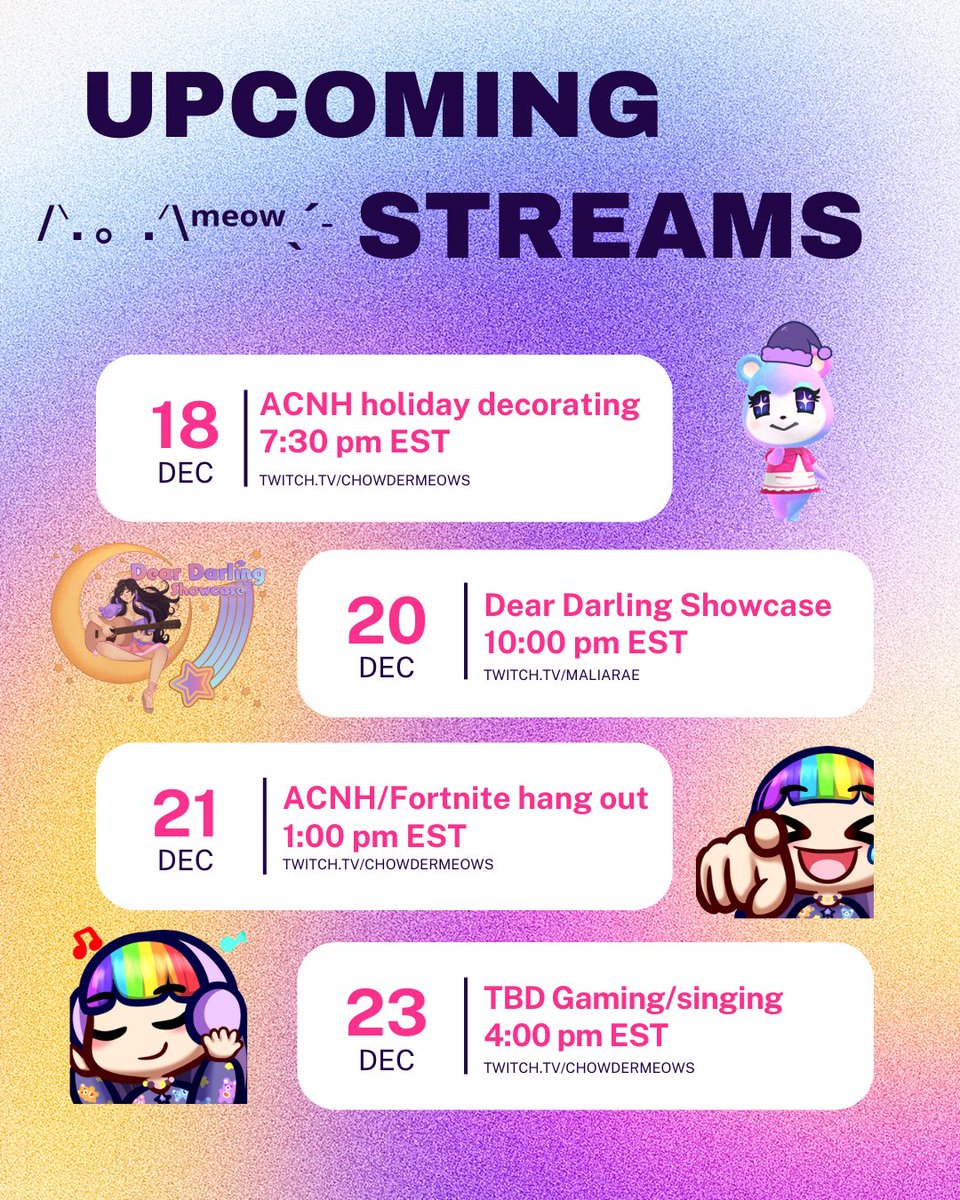 chowdermeows's tweet image. see you tonight for some
decorating in ACNH 🎄