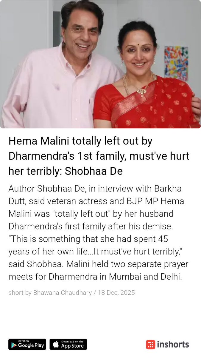 nsjohnns's tweet photo. It's India.....we might have become modern but unfortunately the bitter truth is second marriage in hindu culture is not acceptable, pata nahi kab hum apne ko badlege..!!
https://t.co/hoMtjLtaKS https://t.co/CE4WgoCx15