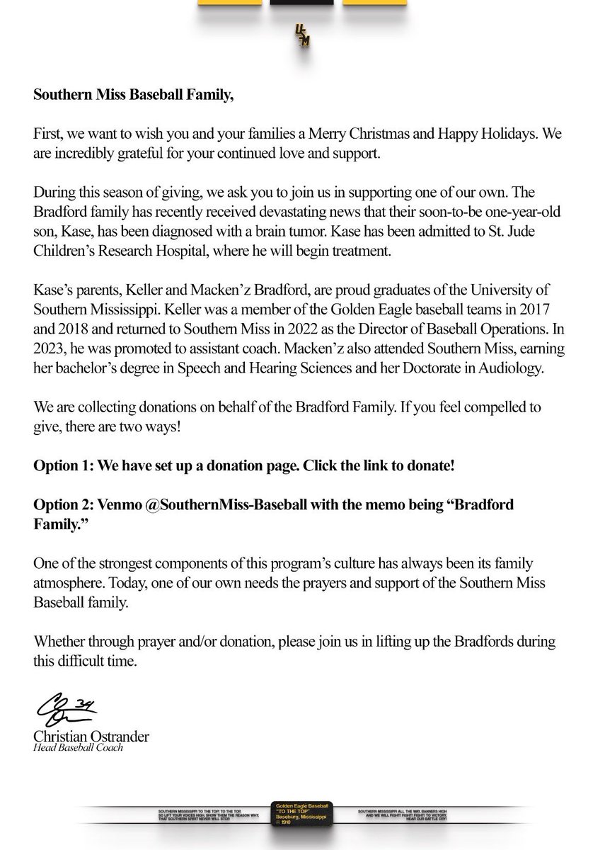 SouthernMissBSB's tweet image. A few words from Coach Christian Ostrander

📲: smttt.info/BFS

#ETM | #OTR | #SMTTT