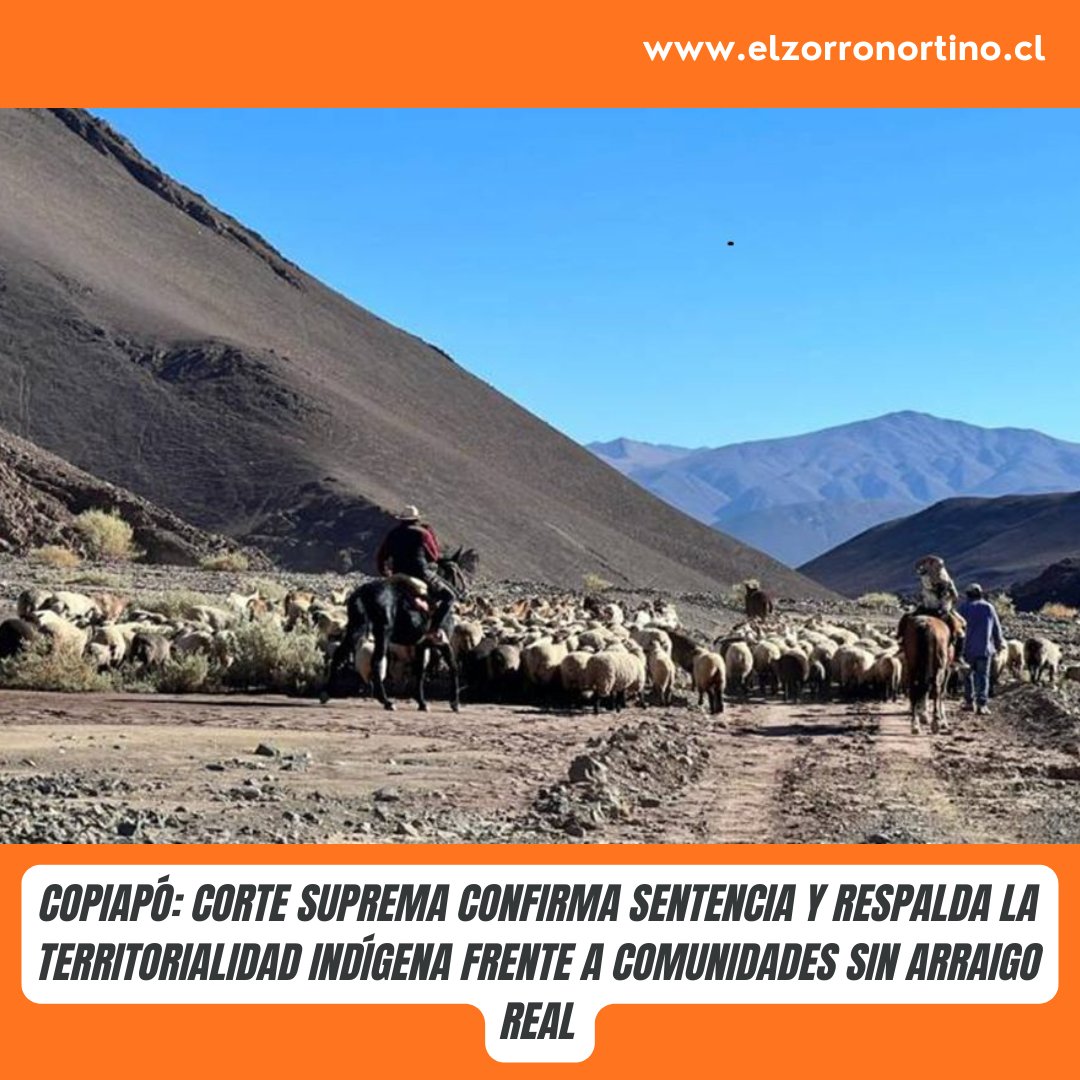 Copiapó: Corte Suprema confirma sentencia y respalda la territorialidad indígena frente a comunidades sin arraigo real

elzorronortino.cl/actualidad/cop…

#atacama #seguidores #elzorronortino #destacarme #noticiasdehoy #todos #Atacama