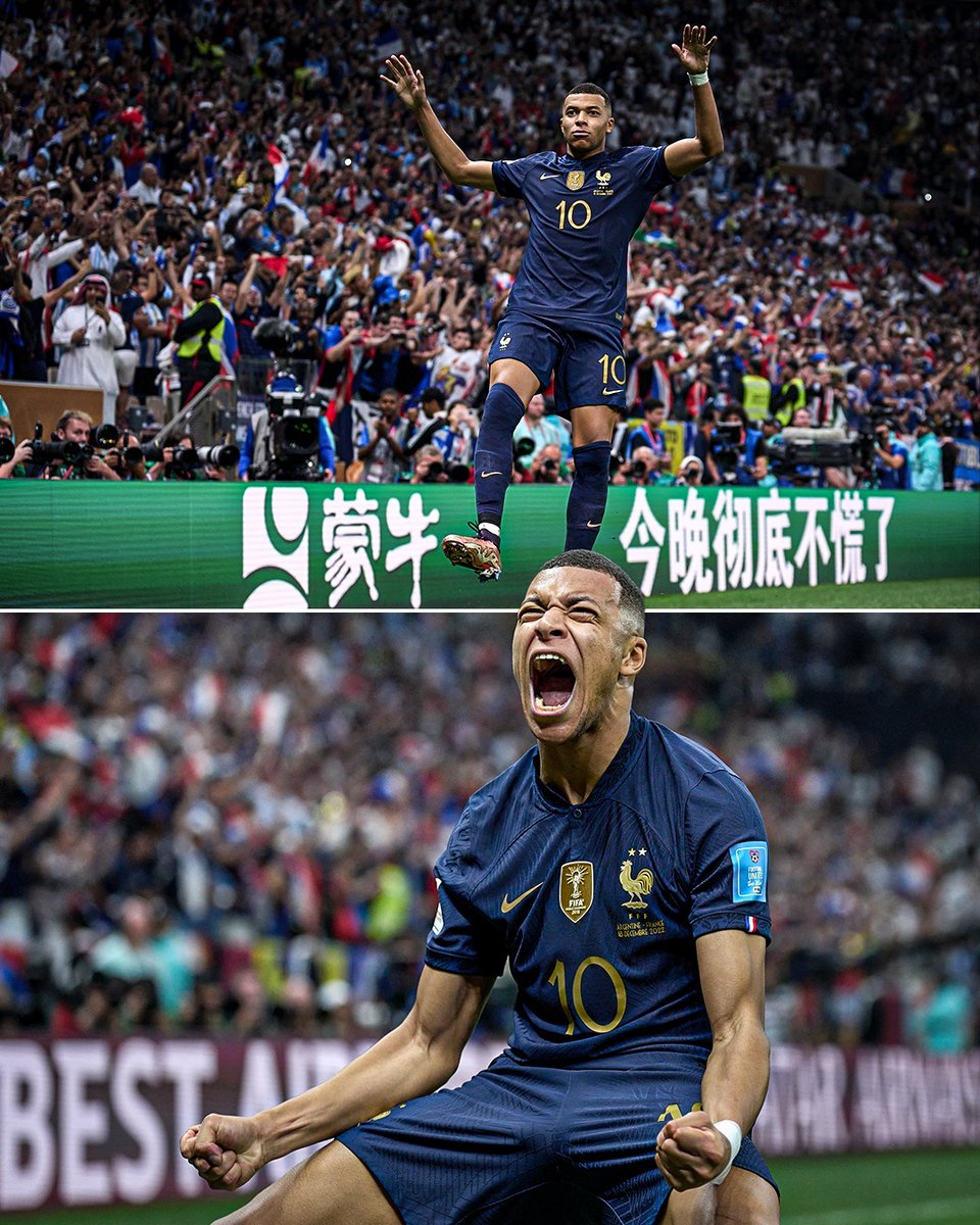A reminder that no player in history has scored more World Cup final goals than Kylian Mbappe (4) 👀 ⚽️