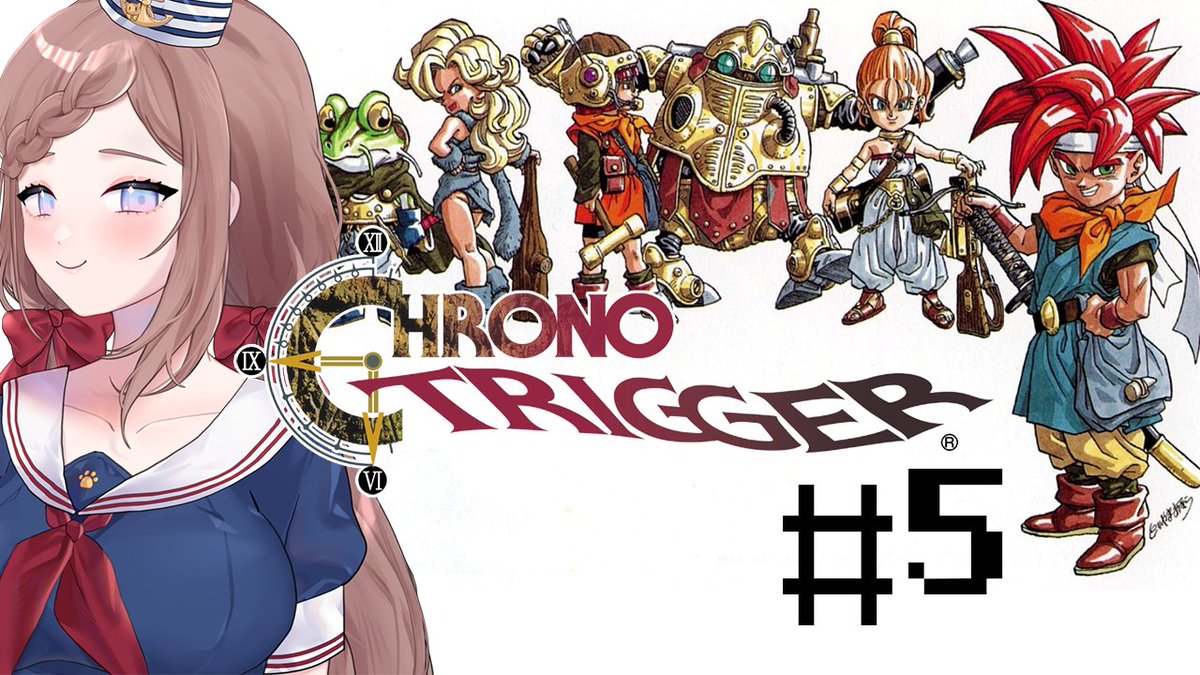 RetroRiona's tweet image. Stream in an hour! We're playing some more Chrono Trigger!