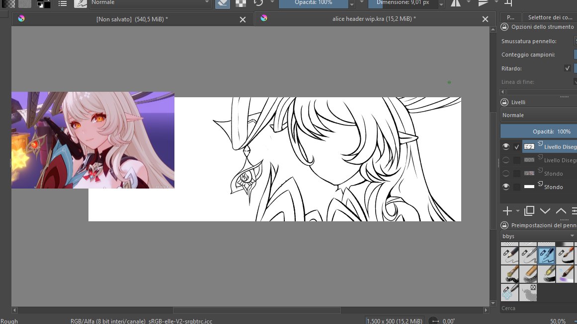 header wip! love how lineart is coming out on this one ughhh #smallartist #GenshinImpact #Alice