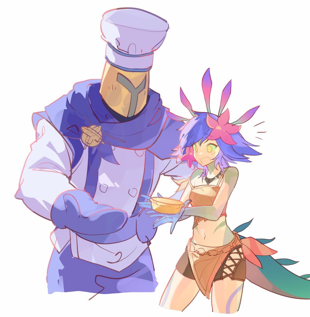 Chyucat's tweet image. #LeagueOfLegendsFanArt
Neeko and Pantheon