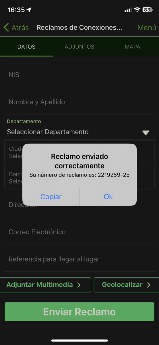 Cbasanbr's tweet photo. @ANDEOficial pueden ver mi reclamo N° 2219259-25 robo de energía de aaaaaños. Es en un lugar con 8 apartamentos independientes más una casa residencia del propietario.  Tengo más información si se ponen en contacto conmigo. https://t.co/paO7piywVo
