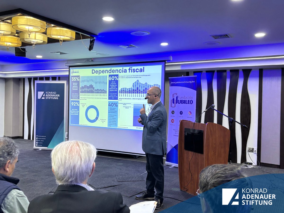 KAS__Bolivia's tweet photo. 📸 La Paz | Presentación del documento “Problemas y propuestas ante la crisis de hidrocarburos”.
En un contexto de decisiones que marcan el rumbo del país, el diálogo y el análisis informado resultan más necesarios que nunca.
#KASBolivia #Hidrocarburos #FundaciónJubileo https://t.co/J6D7Cy3e86