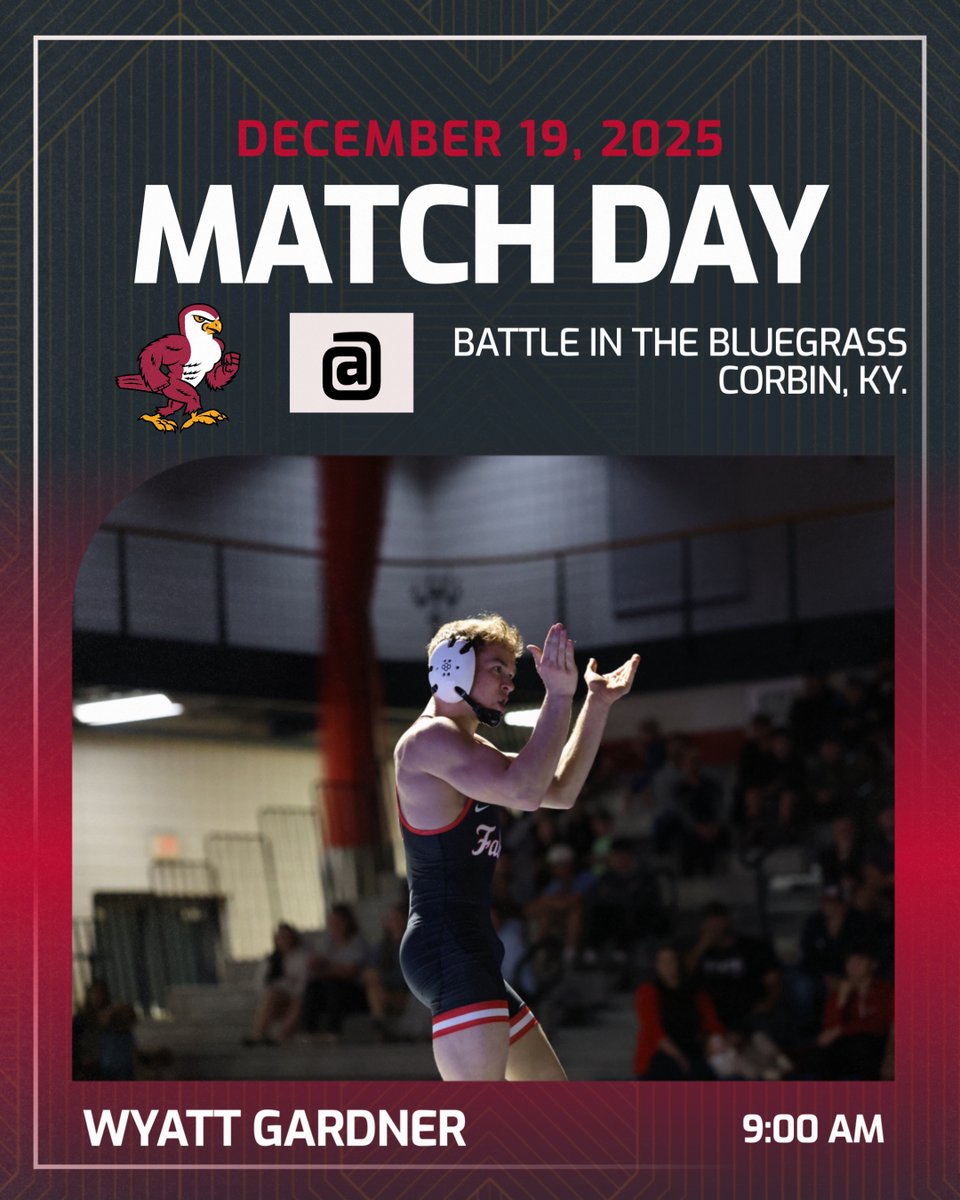 FriendsFalcons's tweet photo. MEN’S WRESTLING MATCH DAY!!🤼🤼
Battle in the Bluegrass
📍Corbin, Ky.
⏰ 9:00 AM
Follow on ➡️https://t.co/p7UviLrmGu
GO FALCONS!!
#friendsfalcons #talonsup #winfalcons #honorGod https://t.co/45BbUQ1OGq