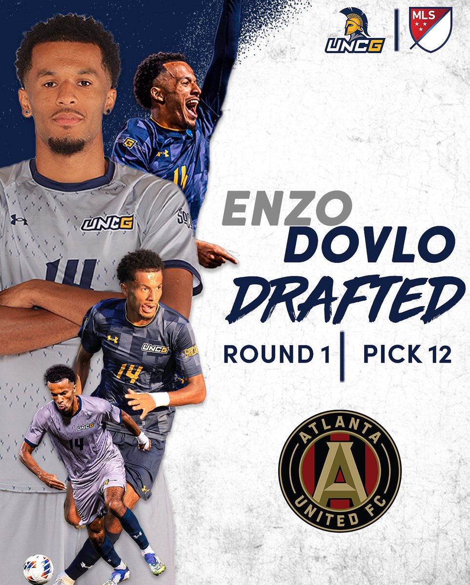 UNCGsoccer's tweet photo. Enzo Dovlo Goes 12th to Atlanta United FC! 🎉

#letsgoG https://t.co/1IoztV5vbo