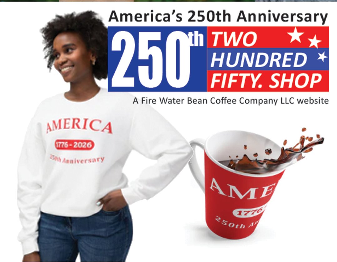 NeolithPrint's tweet image. TwoHundredFifty.shop has commemorative items for the 2026 Celebration of America's 250th Anniversary. My shirt will be delivered today!