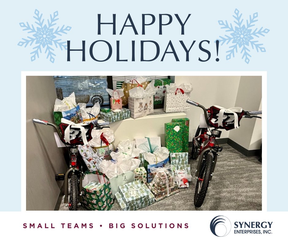 SEIServices's tweet photo. At Synergy, we are committed to supporting families in our community. 💙 This time of year, we are so grateful to give back and help make the holidays special for all! 🎁 #HappyHolidays https://t.co/puAW10bGRG