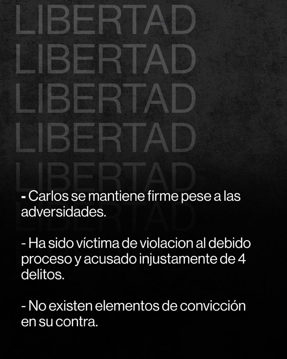 VoluntadPopular's tweet photo. 🚨CARLOS AZUAJE: UN AÑO SECUESTRADO POR LA DICTADURA

📢 Carlos Azuaje cumple hoy UN AÑO detenido por pensar distinto.

⚖️ Preso sin juicio, sin defensa privada y sin pruebas reales. Acusado de delitos fabricados en un proceso plagado de irregularidades y violaciones al debido proceso.

⏳ Han pasado 12 meses de injusticia, pero también 12 meses de firmeza.

💪 Carlos no ha claudicado ni un solo día. Su voz sigue alzada, incluso desde la celda.

#LiberenAAzuaje
#LibertadYA