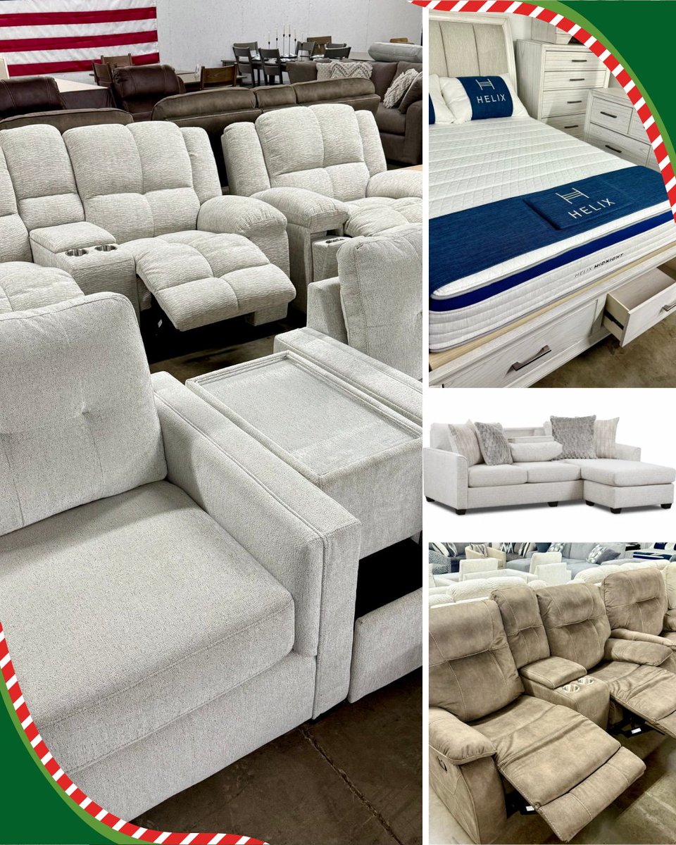 BoxDropEasley's tweet image. 🎄Make This the Coziest Christmas Ever!🎄
Santa isn’t the only one delivering joy this season…
At BoxDrop Easley, you can upgrade your home just in time for Christmas! 

Sectionals • Recliners • Swivel Chairs • Dining Sets • Mattresses &amp;amp; More.  #BoxDropEasley