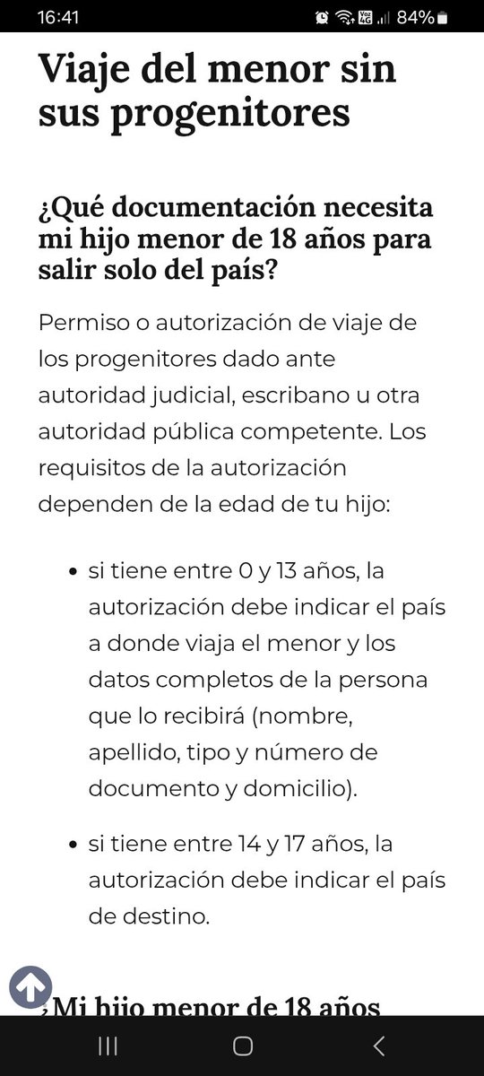 Bromuroso's tweet photo. @TaiaEsc @buquebus_ar @morajozami Segun dice ese link "...debe indicar pais a donde viaja el menor..." y "...debe indicar pais de destino.", capaz por eso se lo estan rechazado. No serviria uno "universal" entonces? O hay otra ley superior que lo permita? https://t.co/WN4rxQuHfA