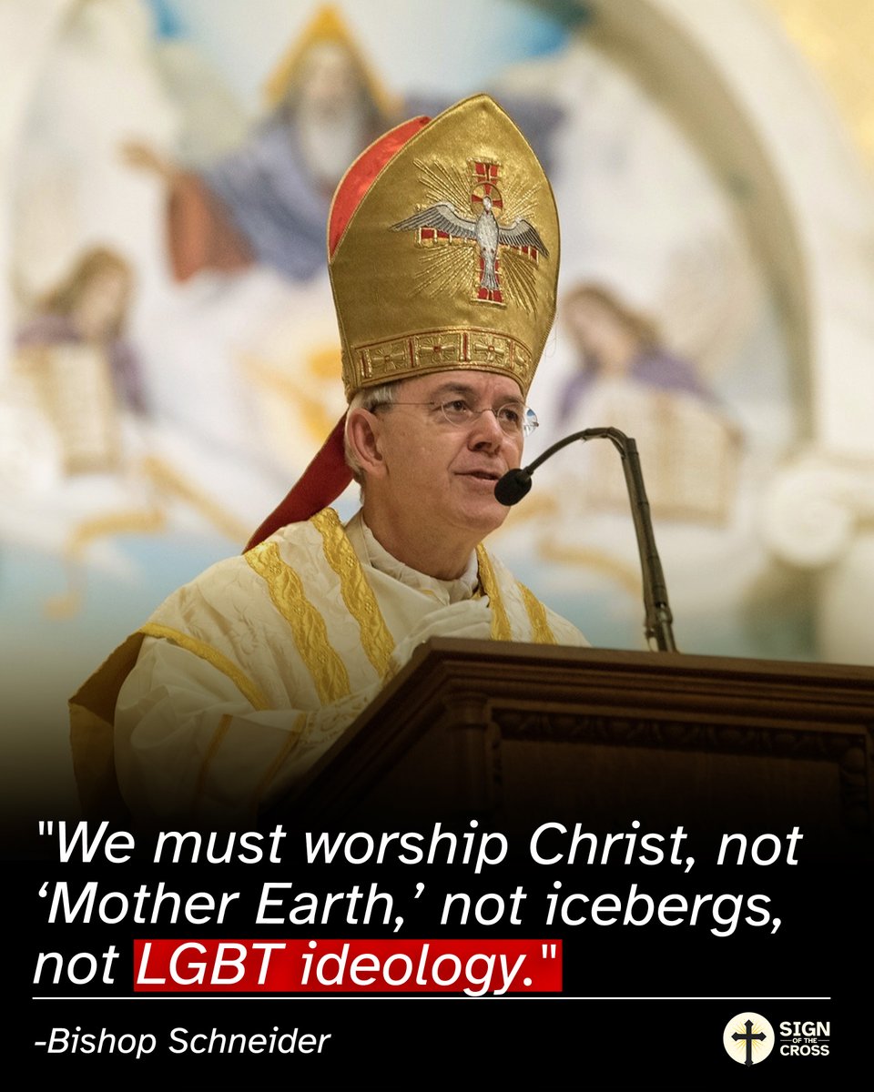 CatholicSOTC's tweet photo. Bishop Schneider: "We must worship Christ, not LGBT ideology." https://t.co/1XFJF0Emdc