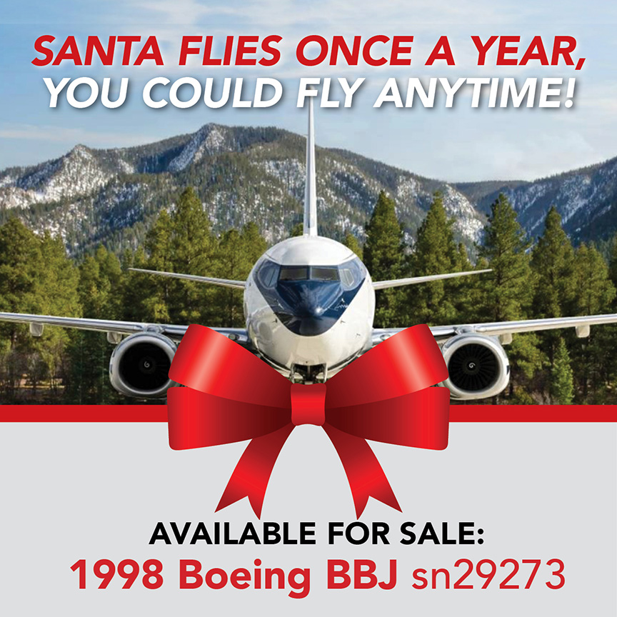 GroupRitchie's tweet photo. Ring in the New Year with this INCREDIBLE Boeing BBJ. Available for sale exclusively by The Ritchie Group. Excellent pedigree. Low hours. Let’s talk!
#aircraftforsale #boeingforsale #theritchiegroup #trgjettransactions

Interior Video: https://t.co/2N5tJ6FPS7 https://t.co/Ag4raMZObP