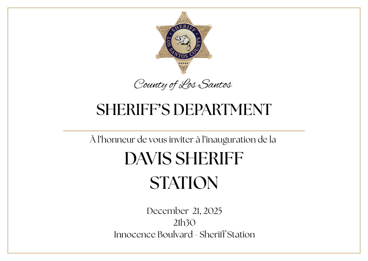 Los Santos County Sheriff's Department (@LSCSD_SADOJ) / Posts / X