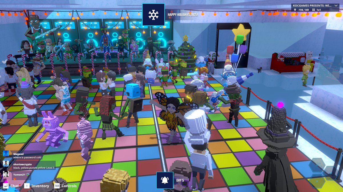 Catching up in <a href="/KOCGAMESCO/">King of Crypto Games Studios</a> Winterville 2025 - 12 Goblin Days of Christmas!! Days 3, 4, &amp; 5!🎅

Def gotta check it out! sandbox.game/en/experiences…

More info 👉 kocgames.medium.com

#KOCGames #TheSandboxGame #Sandfam #GoblinGang #MiniGobs #12DaysOfChristmas